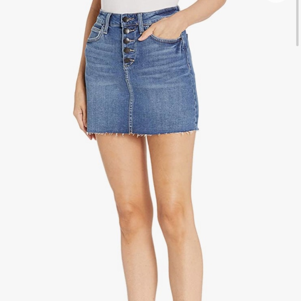 BCBG Generation Women's Denim Button Fly Mini Skirt, Size 29